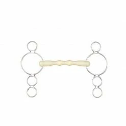 English Riding Supply Happy Mouth Pessoa 3 Ring Shaped Mullen Mouth Horse Bits