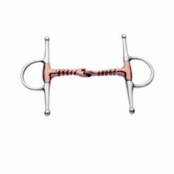 Weatherbeeta Korsteel Stainless Steel Copper Mouth Corkscrew Full Cheek Snaffle Bit
