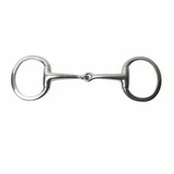 Weatherbeeta Korsteel Stainless Steel Medium Weight Solid Mouth Eggbutt Snaffle Bit