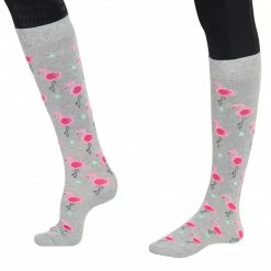 Cheapest 🎁 JPC Equestrian TuffRider Ladies Flamingo/Boat/Horse Knee Hi 🧦 Socks 🔥 9 JPC Equestrian TuffRider Ladies Flamingo/Boat/Horse Knee Hi Socks