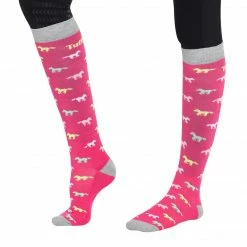 Cheapest 🎁 JPC Equestrian TuffRider Ladies Flamingo/Boat/Horse Knee Hi 🧦 Socks 🔥 10 JPC Equestrian TuffRider Ladies Flamingo/Boat/Horse Knee Hi Socks