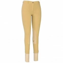 JPC Equestrian TuffRider Ladies Cotton Lowrise Pull-On Knee Patch Breeches