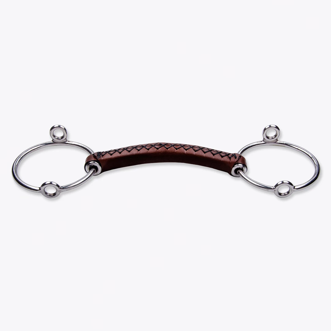 Best deal ⌛ Equine Industries Trust Leather Loose Ring Gag Horse Bits 😍 3 Equine Industries Trust Leather Loose Ring Gag Horse Bits