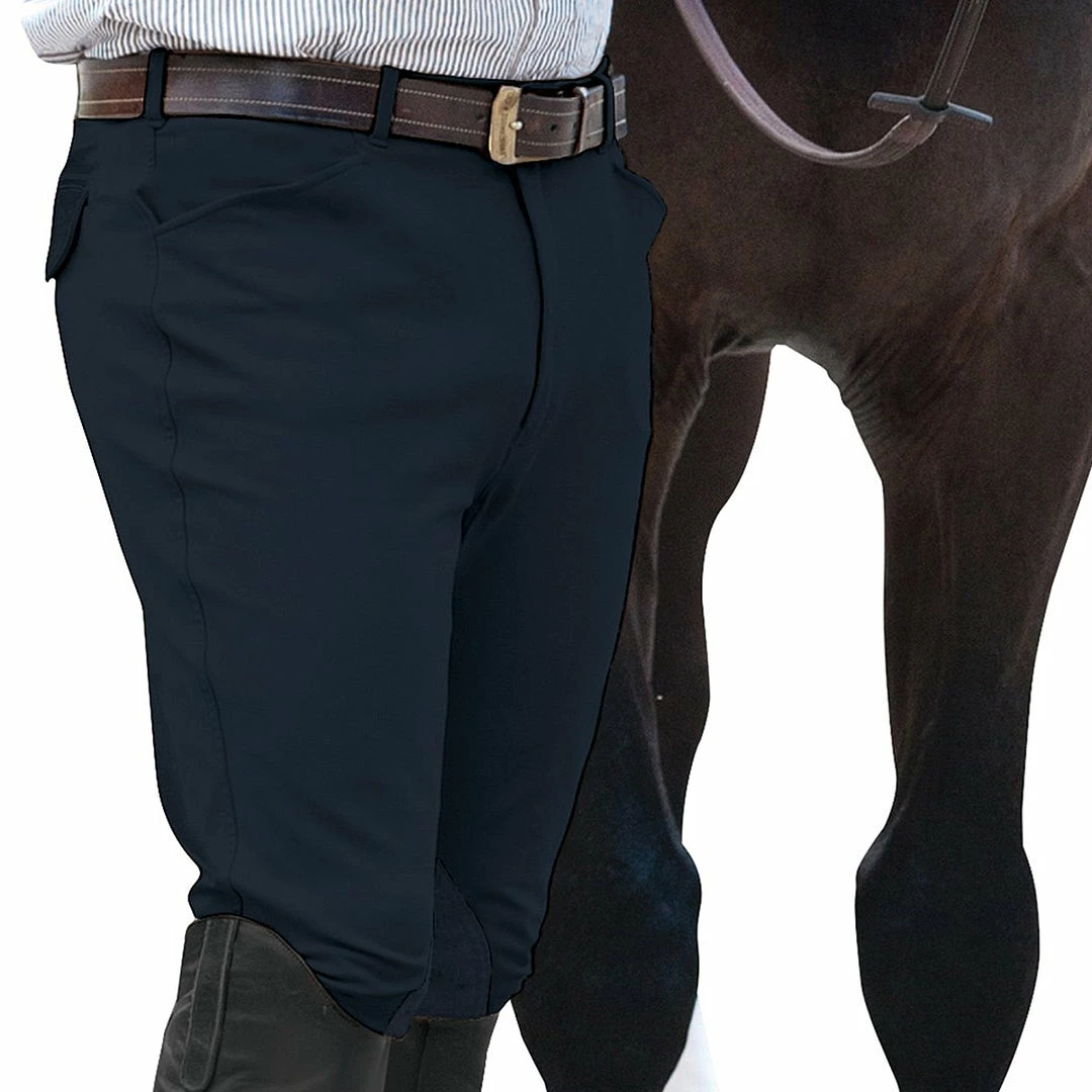 Brand new 😀 English Riding Supply Ovation EuroWeave Front Zip 4-Pocket Knee Patch Men's Breeches 🤩 7 English Riding Supply Ovation EuroWeave Front Zip 4-Pocket Knee Patch Men's Breeches