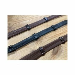 French Equestrian Jump'in Rubber Reins With Stops - Week Collection