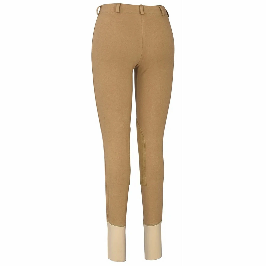 Wholesale 👏 JPC Equestrian TuffRider Ladies Cotton Lowrise Pull-On Knee Patch Breeches 😍 8 JPC Equestrian TuffRider Ladies Cotton Lowrise Pull-On Knee Patch Breeches