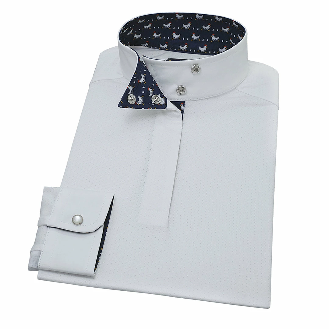 Deals 🤩 Essex Classics 👧 Girls "Strutting Chicken" Talent Yarn Wrap Collar Long Sleeve Show 👕 Shirt Show 👕 Shirts 😀 3 Essex Classics Girls "Strutting Chicken" Talent Yarn Wrap Collar Long Sleeve Show Shirt Show Shirts