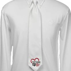 Show Shirts Essex Classics Men's "Danny & Ron's Rescue" White Pique Necktie