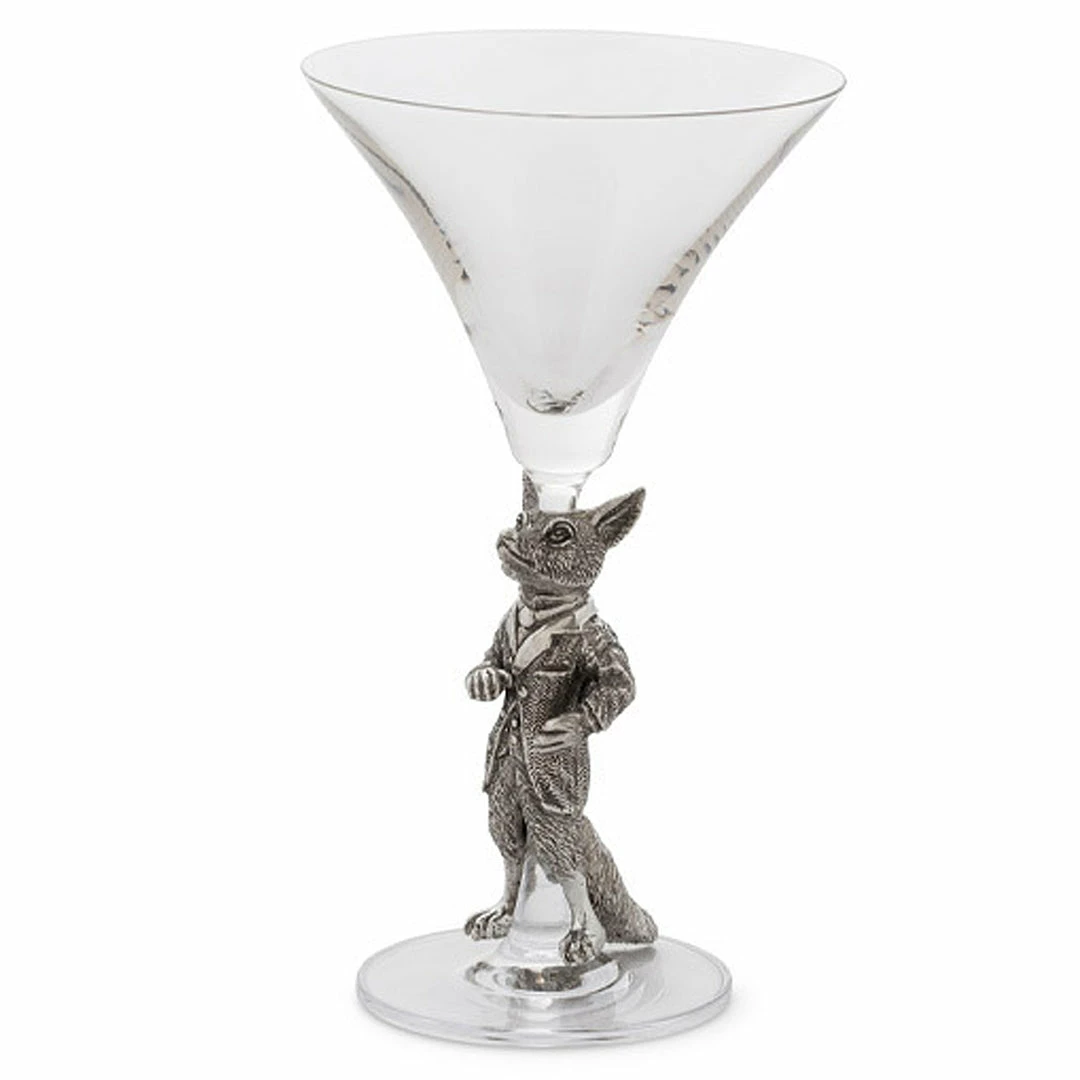 Discount 🔔 Arthur Court Equestrian 👗 Dressed Fox Cocktail Glass Equestrian Decor ✨ 3 Arthur Court Equestrian Dressed Fox Cocktail Glass Equestrian Decor
